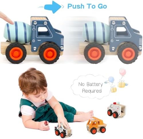 6Pcs Wooden Cars for Toddlers 1-3,Car Toys,Push and Go Vehicle,Kid Vehicle Toys,Hand Push Car Toys for 1+ Year Old,Montessori - Image 4