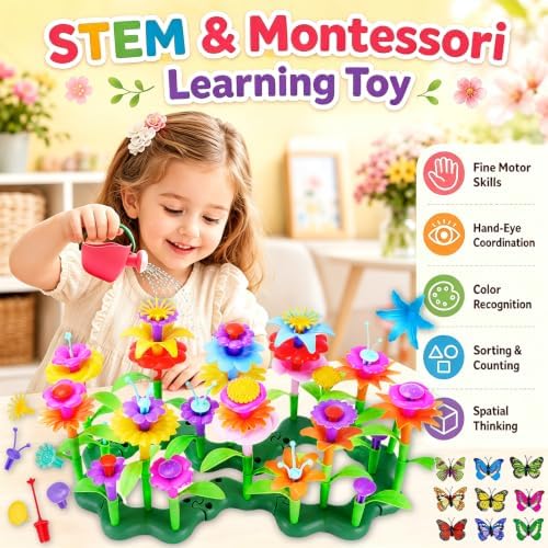 109pcs Flower Garden Building Toys Set - STEM Montessori Toys for Girls - Image 2