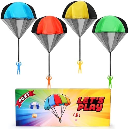 Parachute Toy for Kids, Outdoor Toys Flying Parachute Men, Inside & Outside Toys for or 3 4 5 6 7 8 9 10 11 12 Year Old, Christmas Stocking Stuffers for Kids Grandkids Ideal 2025 Unique Party Favors by Unknown