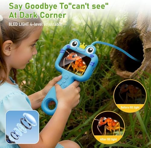 Kids Borescope Camera with Light, 2.4" HD Screen Snake Camera, STEM Educational Science Toy for Boys & Girls Ages 3-13, Outdoor Adventure, Camping, Nature Exploration(Blue) - Image 5