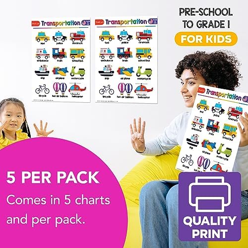 FoldCard Transportation Chart Educational Poster 8.5x11 5pk - Image 4
