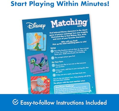 Wonder Forge Disney Matching Game - Fun Memory Game for Boys & Girls Ages 3 and Older - Featuring Classic Disney Characters - Preschool Learning Toy - Image 5