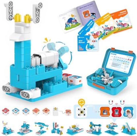 WhalesBot A3 12-in-1 STEM Blocks Coding Robot Kit for Kids, 61-Piece Educational Building Set with Interactive Storytelling, Ideal Toy Gift for Boys & Girls Ages 3-6 by WhalesBot