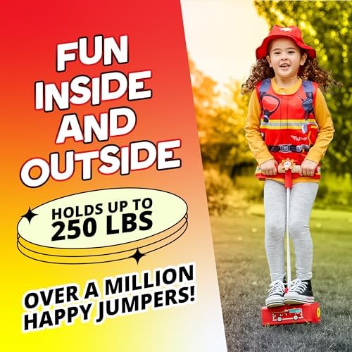 Flybar My First Foam Pogo Jumper for Kids Fun and Safe Pogo Stick for Toddlers, Durable Foam and Bungee Jumper for Ages 3 and up, Supports up to 250lbs (Red Fire) - Image 5