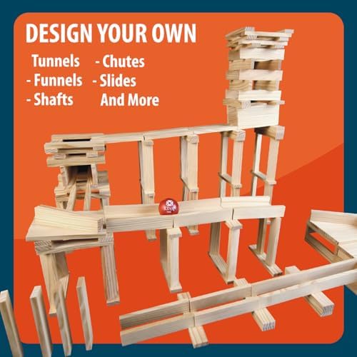 MindWare KEVA 400 Maple Wood Building Planks Set - Building Toy Includes 400 Wooden Blocks, 2 KEVA Balls, and Idea Book - Ages 5+ - Image 3
