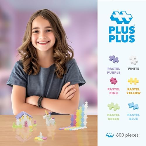 PLUS PLUS 600 Piece Pastel Mix - Mini Waffle Blocks, Classroom Must Haves - Image 5