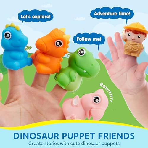 Play-Act Learning Toys for 1 2 3 Years Old, Counting, Matching & Sorting Montessori Learning Dinosaur Train Including 9 Dinosaurs, Birthday Gift for Baby Boys Girls - Image 5