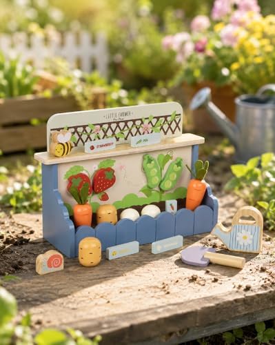 PairPear Wooden Play Food Garden Set Montessori Educational Toys for Kids - Image 5