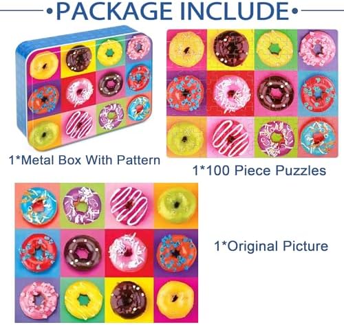 LELEMON Puzzles for Kids Ages 4-6,100 Piece Puzzles for Kids in Metal Box - Image 7