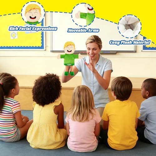 Happy Emotion Hand Puppet for Kids & Toddlers 12 Inch - Image 3