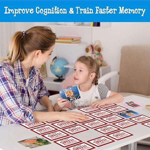80 PCS Daily Items Matching Game, 40 Designs Everyday Objects Memory Cards Engaging Picture Match Game, Educational Learning Toys Enhance Memory & Matching Skills for Kids Ages 3 and Up - Image 2