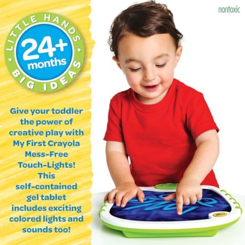 Crayola Toddler Touch Lights, Musical Sensory Toys for Toddlers, Learning Gifts, Light Up Drawing Pad, Mess Free Painting, Travel Activity, 2+ - Image 4