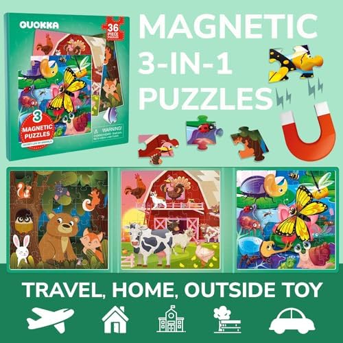 Magnetic Puzzles for Toddlers 3-5 - Kids Travel Toys for Boys and Girls - Image 2