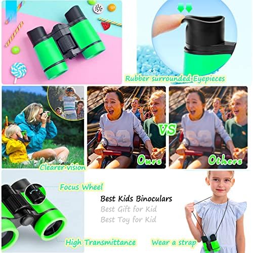 Kids Binoculars Ages 3-12 with Compass & Whistle - Image 4