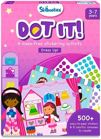 Skillmatics Dot It Sticker Art – Dress Up, Travel Toy, Craft Kit for Kids by Skillmatics