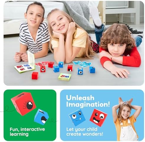 PicassoTiles Magnetic Expression Puzzle Toy Building Block Mix & Match Cubes Cubes Magnet Sensory Toys Pre-School Gifts Educational STEM Learning Kit for Kid, Baby Toddler Age 3 and Up 8 Pieces PMC08 - Image 5
