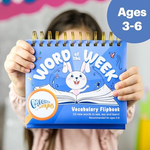 Kids Vocabulary Builder Flipbook (Ages 3–6) – 53 Weekly Words for Speech, Reading & Language Development – Preschool Learning Tool | Mighty Leaps - Image 4