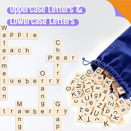Word Spelling Game, 312 Wooden Letters Tiles & 300 Common Words for - CVC, CVCC, CCVC, Sight Word & First Word Learning, Montessori Early Educational Tool for Kids 4-9, Autistic Toys for Grades 1-3 - Image 7
