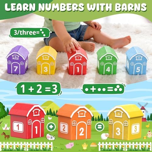 Montessori Farm Animal Toddler Toys Sorting Finger Puppets Playmat - Image 4