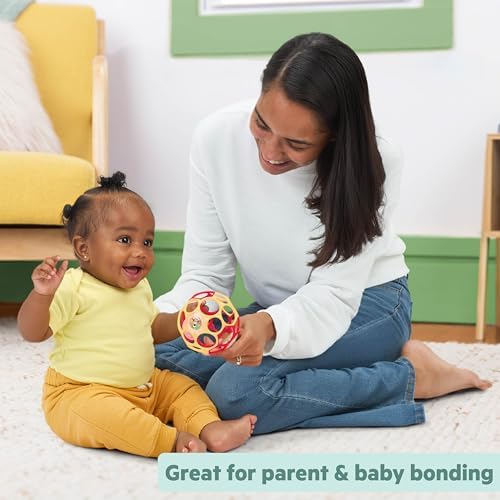 Disney Winnie the Pooh Oball Easy-Grasp Rattle by Bright Starts, Infant Toy in RedYellow, Age Newborn and up, 4 Inches - Image 6