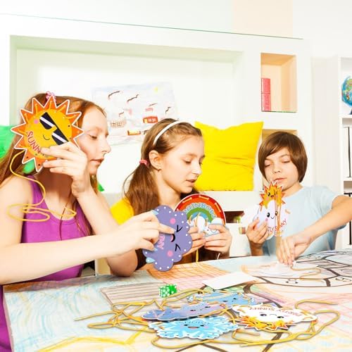 Funrous 10 Pieces Recognition Lacing Cards for Over Age of 6 Kids, Weather - Image 6