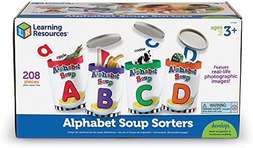 Learning Resources Alphabet Soup Sorters - 208 Pieces, Ages 3+, Early Phonics Manipulatives, ABCs, Alphabet Awareness & Recognition, Alphabet Soup Games - Image 4