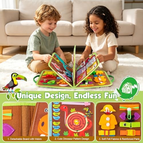 Busy Board Montessori Toys for 2 Year Old Boy Girl Birthday Gift Busy Book - Image 3