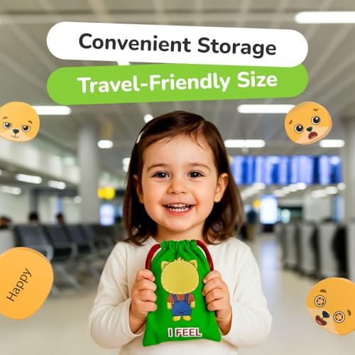 Bimi Boo Emotion Stacking Blocks for Toddlers - Montessori Social-Emotional Learning Toy Set (Set of 14 Wooden Stones) - Image 6