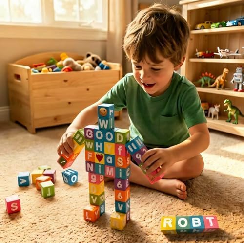 Magnetic Letters Blocks Numbers ABC Learning Toys Word Spelling Game for 5+ - Image 4