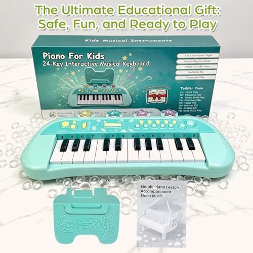 Sealive Toddler Piano Keyboard Toy for Kids Ages 1-3, 24-Key Baby Piano - Image 7