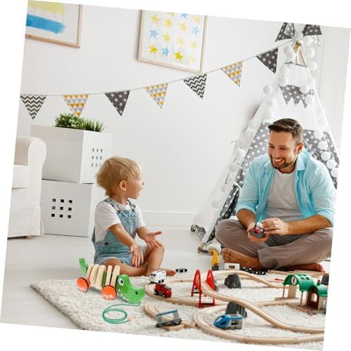 Toddler Wooden Pull Along Toy Car for Walking Practice - Image 4