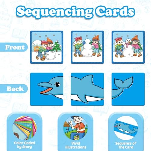 Sequencing Cards,Sequence Board Game for Kids,Speech Therapy Materials Toys for Autism,Story Storytelling,Social Skills,Sentence Building,Preschool Learning Activities,Classroom & Homeschool - Image 3