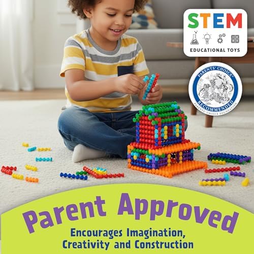 POPULAR PLAYTHINGS Playstix Construction Toy Set, 150 Piece Kit - Image 6