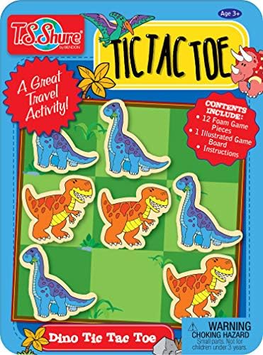 TS Shure by Bendon Dinosaur Tic-Tac-Toe Games Mini Magnetic Activity Tin with Illustrated Foam Magnets 50515 by BendonInc