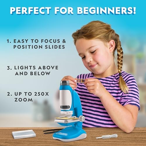 National Geographic Junior Microscope Science Kit with 250x Magnification - Image 2