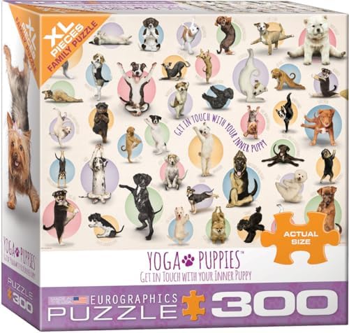 EuroGraphics Yoga Puppies 300-Piece Puzzle (Small Box), Multi by EuroGraphics