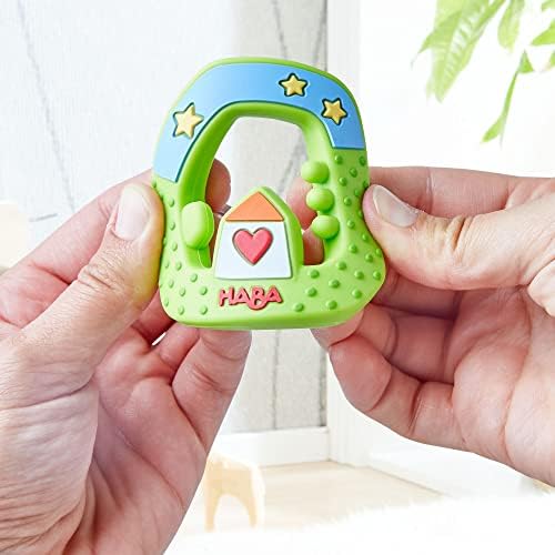 HABA Silicone Teethers for Babies 6-18 Months - Dreamland Design Silicone Teether Ring and Grasping Toy for Safe Sensory Development - Dishwasher Safe Baby Essentials - Image 5