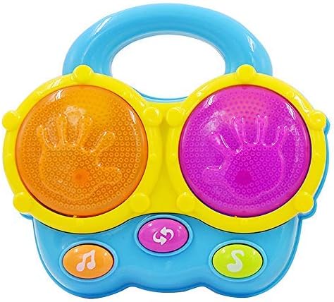 WEofferwhatYOUwant Baby Bongo Drums – Realistic Bongo Sounds for Babies 6+ Months with Lights, Cat & Dog Effects, 3 Play Modes, BPA-Free, Batteries Included, Travel-Ready Educational Gift for Toddlers by WEofferwhatYOUwant-yourdedicatedteamcommittedtowhatYOUwant
