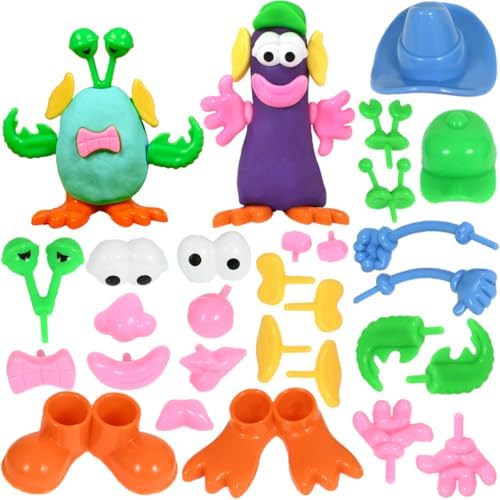 READY 2 LEARN Dough Character Accessories, Set of 52, 21 Shapes by Ready2Learn