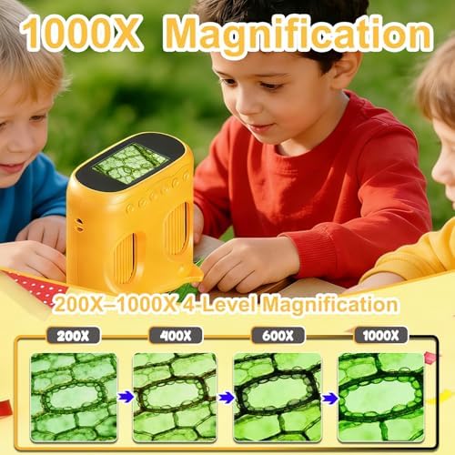 1000X Handheld Digital Microscope for Kids & Binoculars, STEM Toys, 2 in 1 - Image 2