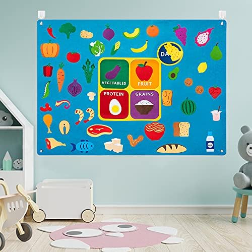 WATINC My Plate Felt Board Set, Preschool Food Group Learning Toy for Kids - Image 6