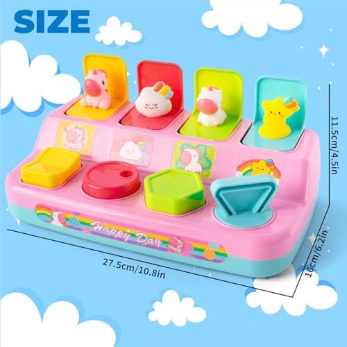 Tovol Zerky Montessori Pop Up Cause & Effect Toddler Toy for 1-3 Years Old - Image 3
