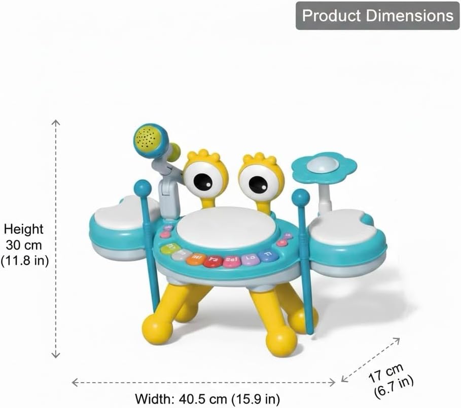 Toddler Drum Set Ages 1-3, Baby Drum Set Montessori Toys 1 Year Old - Image 4