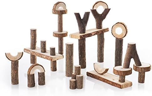 Guidecraft Branch Blocks - 36 Piece Kid's Natural Wooden Unit Building Set, Tree Block Stacking Sorting Toy for Toddlers by Unknown