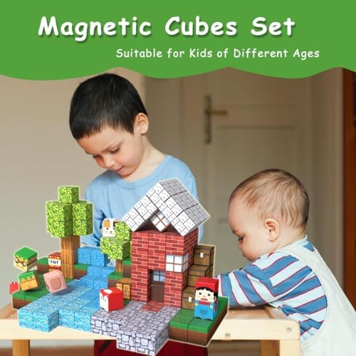 Magnetic Building Blocks for Kids - 150pcs Magnetic Cubes Tiles, STEM Montessori Educational Construction Toys for Toddlers Boys & Girls Ages 3-4, 5-10 Year Olds Christmas Birthday Gifts Stacking Toy - Image 6