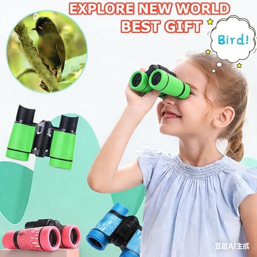 Kids Binoculars Ages 3-12 with Compass & Whistle - Image 2