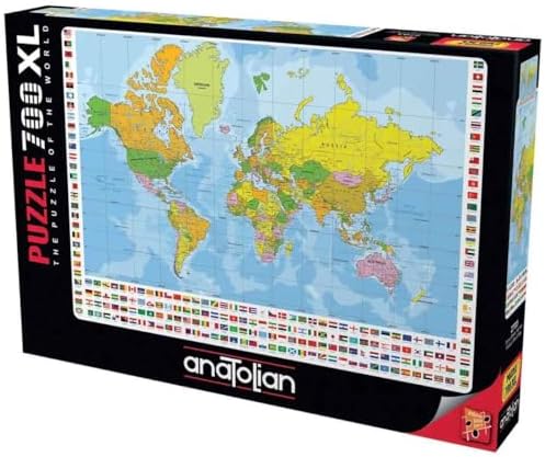 Anatolian Puzzle - World Political Map, 700 Piece Puzzle, #2703 by AnatolianJigsawPuzzles