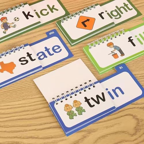 30 Read and Rhyme Flip Books Letter Sounds Flash Cards Flip Books Interactive Reading Flash Cards - Image 4