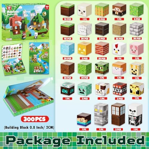 ToyUnited 300PCS Magnetic Blocks - Magnetic Building Blocks, Stacking Magnet Cubes Toys, STEM Montessori Sensory Game Toys for Kids Boys and Girls Ages 3 4 5 6 7 8 9 10+ Birthday Gifts - Image 2
