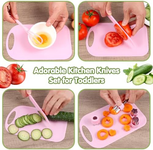 Kids Cooking and Toddler Knife Toys Set - 36Pcs Knifes for Real Cooking and Baking Accessories , Toddlers Kitchen Tools Ages 3-10 Kids Birthday Gift - Image 5